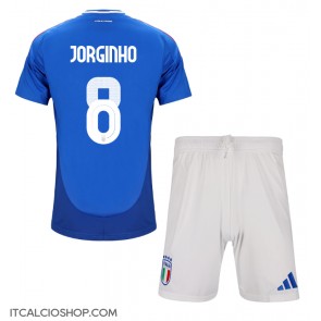 Italia Jorginho Frello #8 Prima Maglia Bambino Europei 2024 Manica Corta (+ Pantaloni corti)